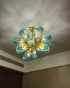 WOMO Peacock Blue Art Glass Chandelier-WM2213b thumbnail