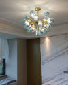 WOMO Peacock Blue Art Glass Chandelier-WM2213b thumbnail