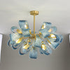 WOMO Peacock Blue Art Glass Chandelier-WM2213b thumbnail