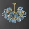 WOMO Peacock Blue Art Glass Chandelier-WM2213b thumbnail