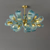 WOMO Peacock Blue Art Glass Chandelier-WM2213b thumbnail