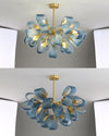 WOMO Peacock Blue Art Glass Chandelier-WM2213b thumbnail