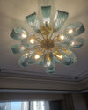 WOMO Peacock Blue Art Glass Chandelier-WM2213b thumbnail