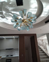 WOMO Peacock Blue Art Glass Chandelier-WM2213b thumbnail