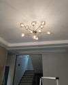 WOMO Glass Globe Brass Arm Chandelier-WM2255 thumbnail