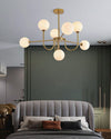 WOMO Glass Globe Brass Arm Chandelier-WM2255 thumbnail