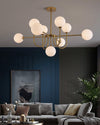 WOMO Glass Globe Brass Arm Chandelier-WM2255 thumbnail