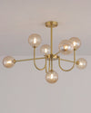 WOMO Glass Globe Brass Arm Chandelier-WM2255 thumbnail