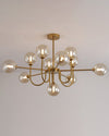 WOMO Glass Globe Brass Arm Chandelier-WM2255 thumbnail