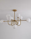 WOMO Glass Globe Brass Arm Chandelier-WM2255 thumbnail