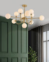 WOMO Glass Globe Brass Arm Chandelier-WM2255 thumbnail