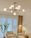 WOMO Glass Globe Brass Arm Chandelier-WM2255 thumbnail