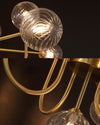 WOMO Glass Globe Brass Arm Chandelier-WM2255 thumbnail