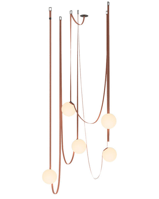 WOMO Globe Leather Chandelier-WM2311