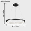 WOMO Circular Led Brass Chandelier-WM2357 thumbnail