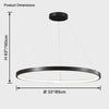 WOMO Circular Led Brass Chandelier-WM2357 thumbnail