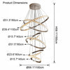 WOMO Tiered Circular Led Crystal Chandelier-WM2491b thumbnail