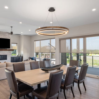 WOMO Circular Led Wood Chandelier-WM2492