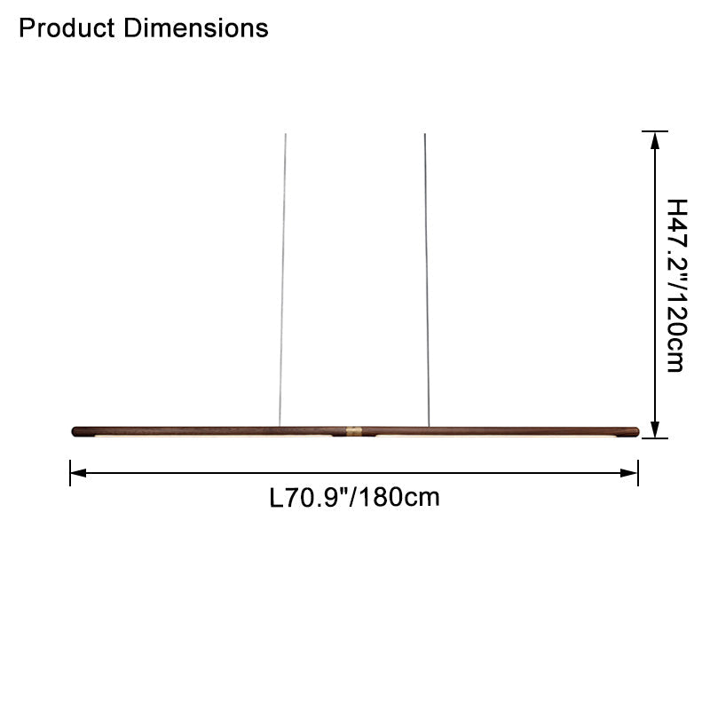 WOMO Walnut Linear Led Pendant Light-WM2520