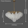WOMO Tiered Textured Glass Cloud Chandelier-WM2005 thumbnail