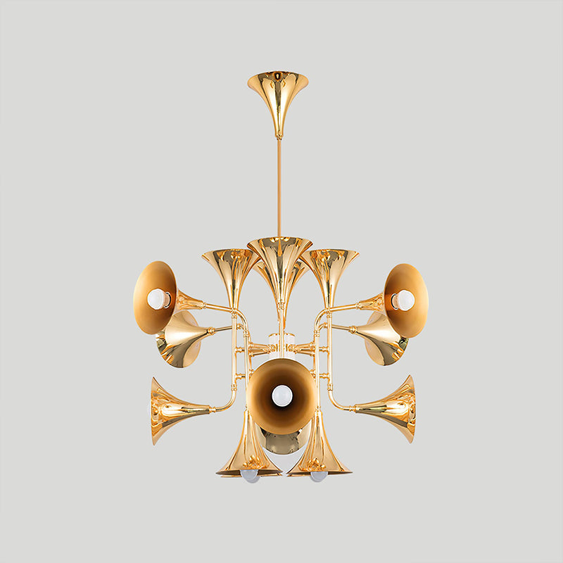 WOMO Gold Trumpet Art Deco Chandelier-WM2614