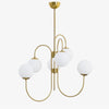WOMO Gold Glass Globe Arm Chandelier-WM2625 thumbnail