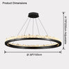 WOMO Rock Crystal Circular Led Chandelier-WM2715 thumbnail