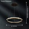 WOMO Rock Crystal Circular Led Chandelier-WM2715 thumbnail