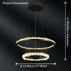 WOMO Rock Crystal Circular Led Chandelier-WM2715 thumbnail