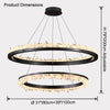 WOMO Rock Crystal Circular Led Chandelier-WM2715 thumbnail