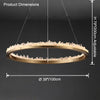 WOMO Rock Crystal Circular Led Chandelier-WM2715 thumbnail