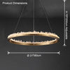 WOMO Rock Crystal Circular Led Chandelier-WM2715 thumbnail
