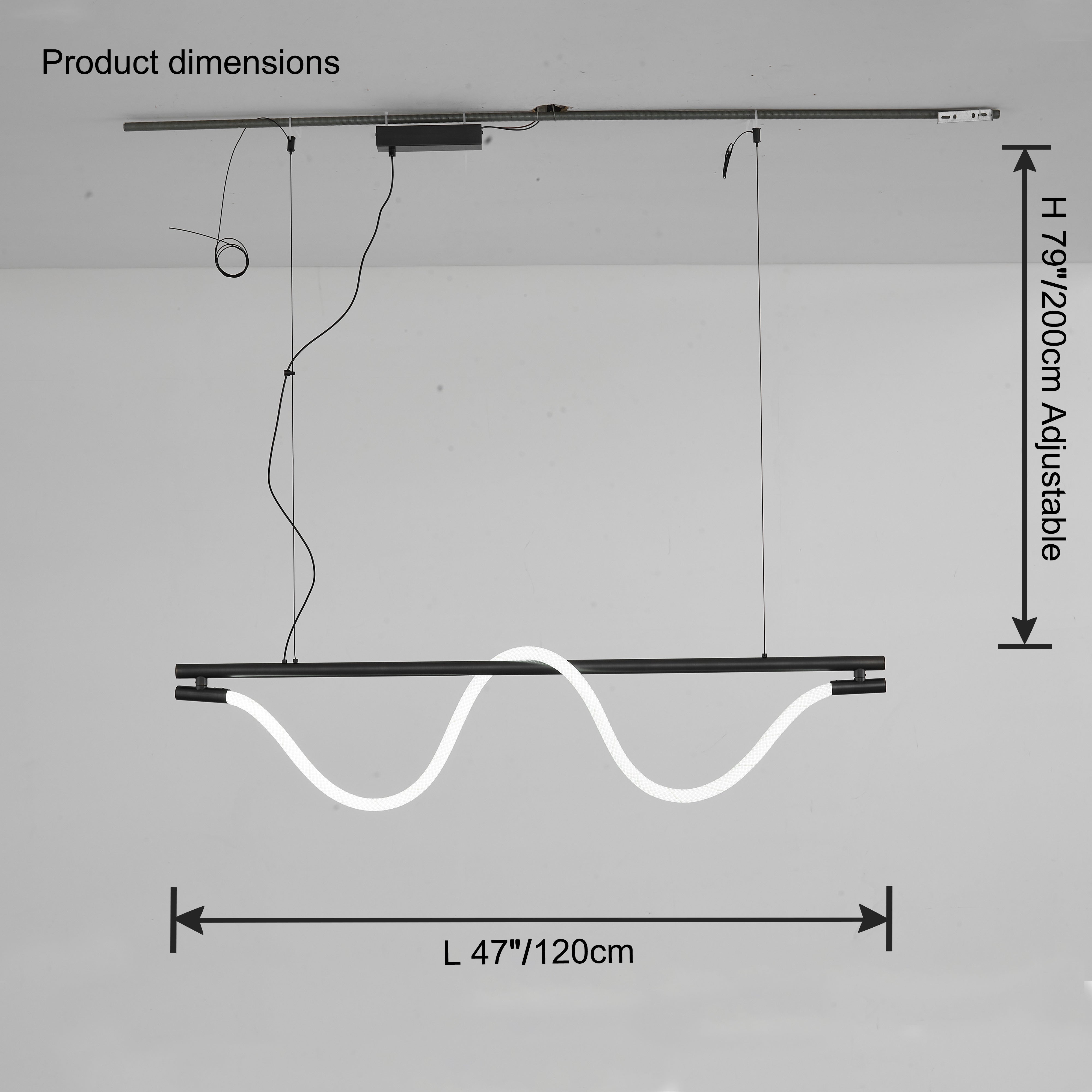 WOMO Rope Led Linear Chandelier-WM2742