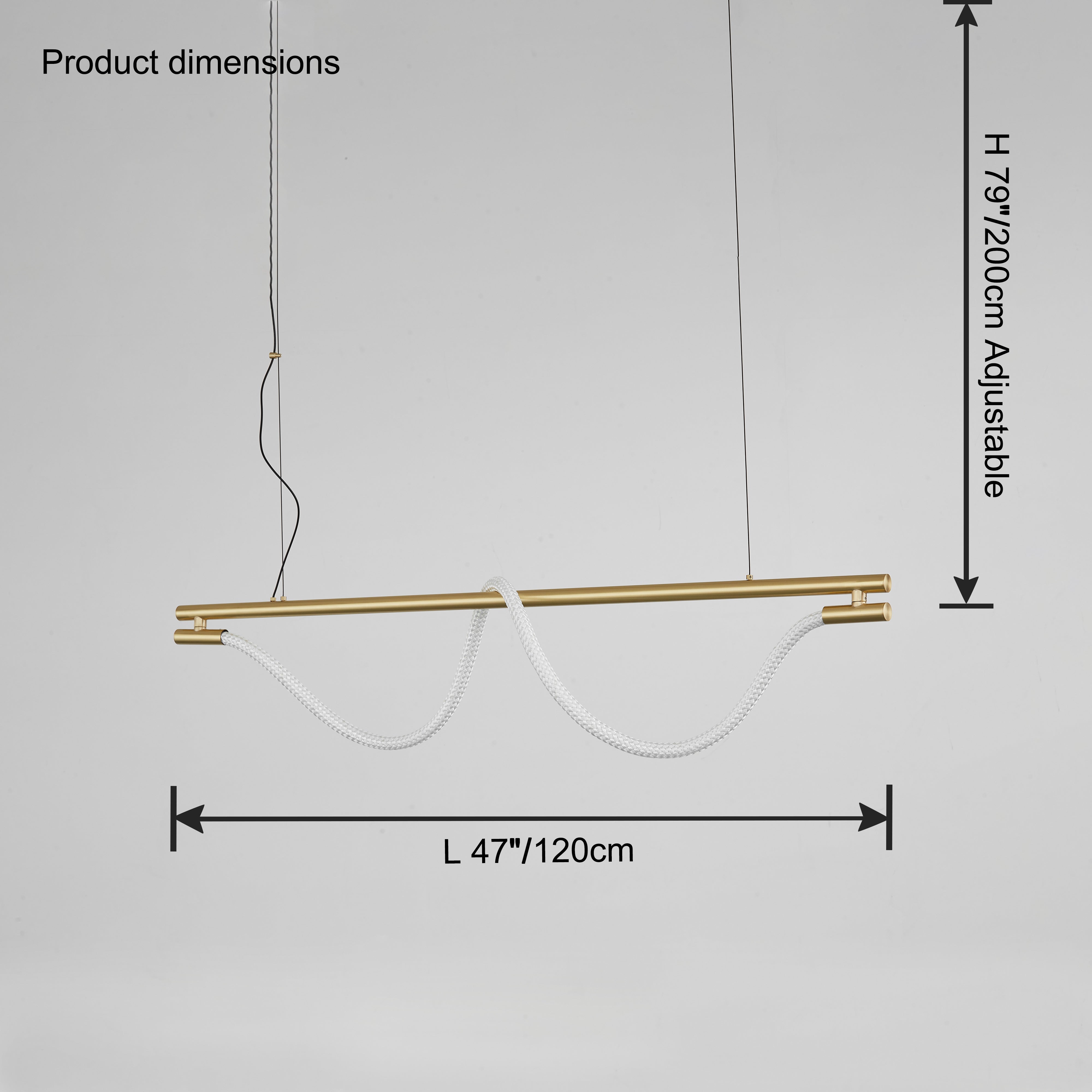 WOMO Rope Led Linear Chandelier-WM2742
