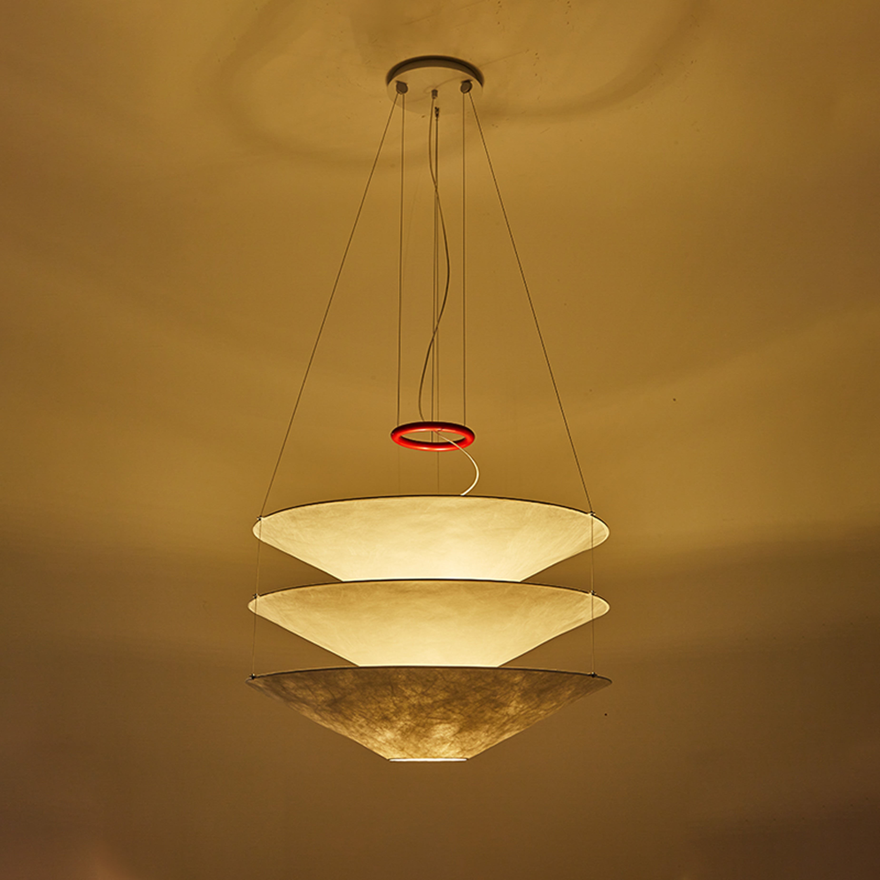 WOMO Tiered Cone Rice Paper Pendant Light-WM2775