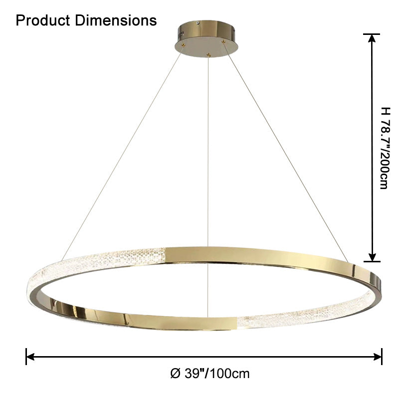 WOMO Gold Ring Led Chandelier-WM2795