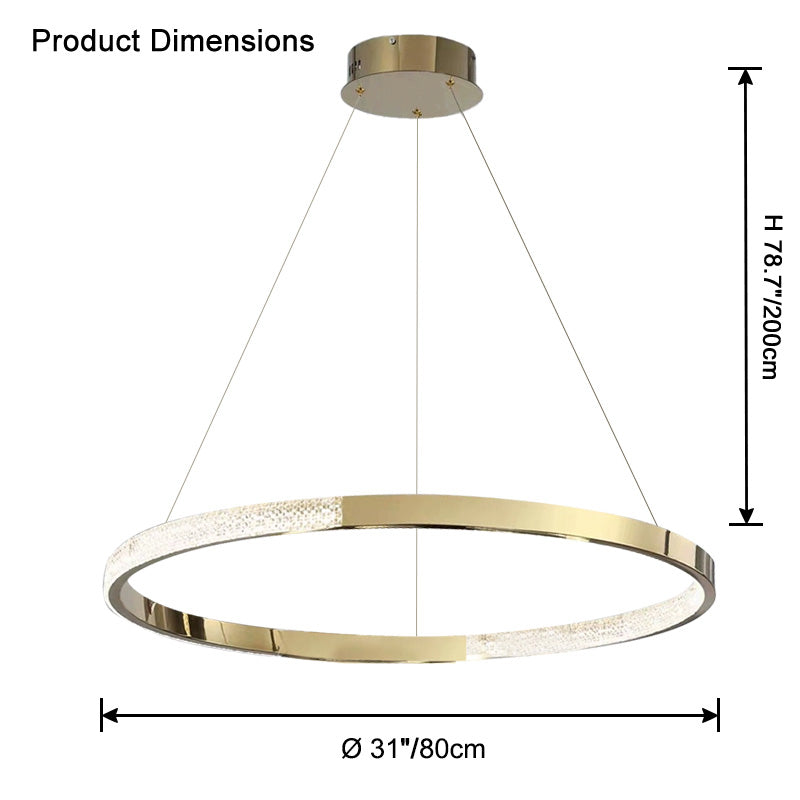 WOMO Gold Ring Led Chandelier-WM2795
