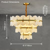 WOMO Butterfly Tiered Alabaster Chandelier-WM2851 thumbnail