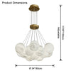 WOMO Cluster Globe Alabaster Pendant Chandelier-WM2865 thumbnail