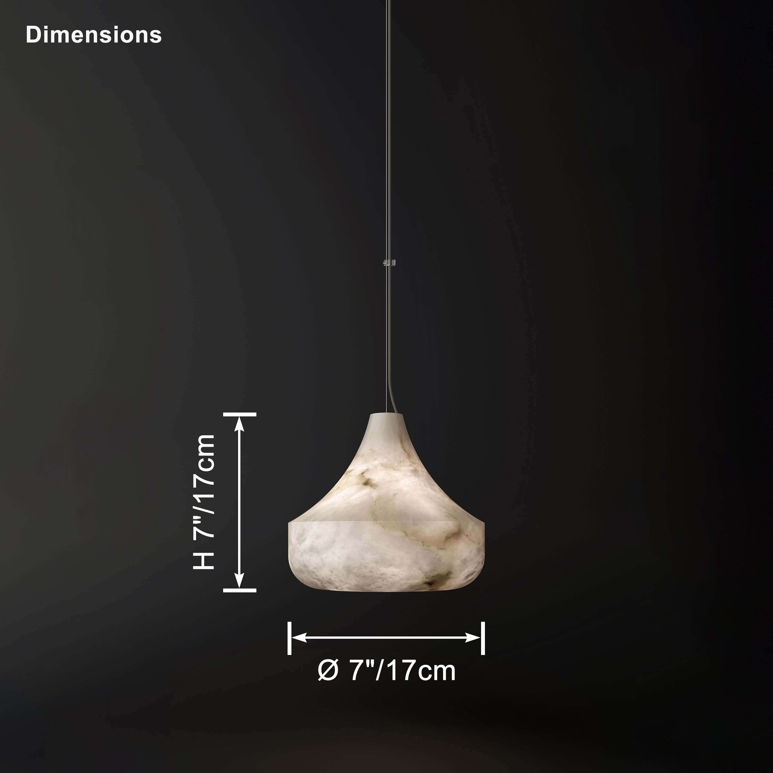 WOMO Cone Alabaster Pendant Light-WM2905