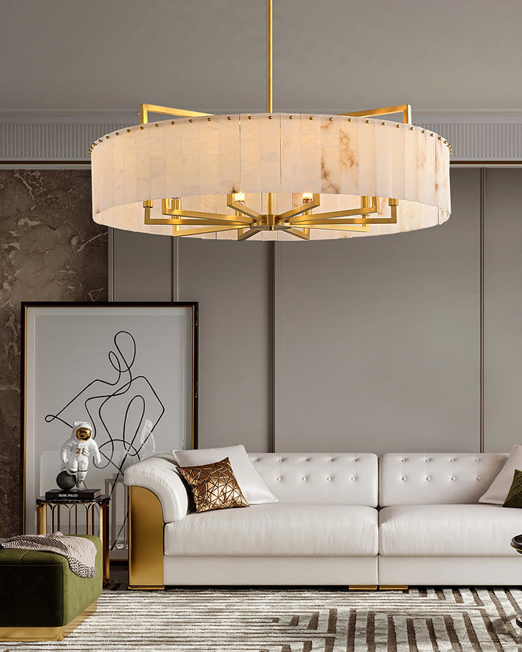 WOMO Round Alabaster Chandelier-WM2390a