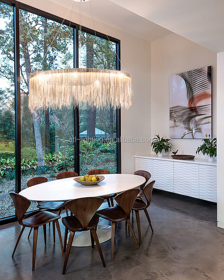 WOMO Fringe Round Chandelier-WM2062a