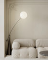 WOMO Glass Globe Cantilever Floor Lamp-WM7129 thumbnail