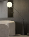 WOMO Glass Globe Cantilever Floor Lamp-WM7129 thumbnail