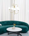 WOMO Gold Glass Globe Arm Chandelier-WM2625 thumbnail