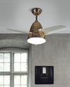 WOMO 3 Blade Tapered Ceiling Fan Lamp-WM5099 thumbnail