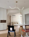 WOMO Pearl Brass Globe Dining Room Chandelier-WM2102a thumbnail
