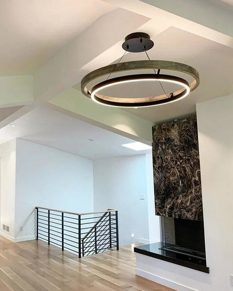 WOMO Circular Led Wood Chandelier-WM2492