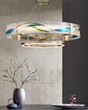 WOMO Enamel Round Brass Chandelier-WM2335 thumbnail