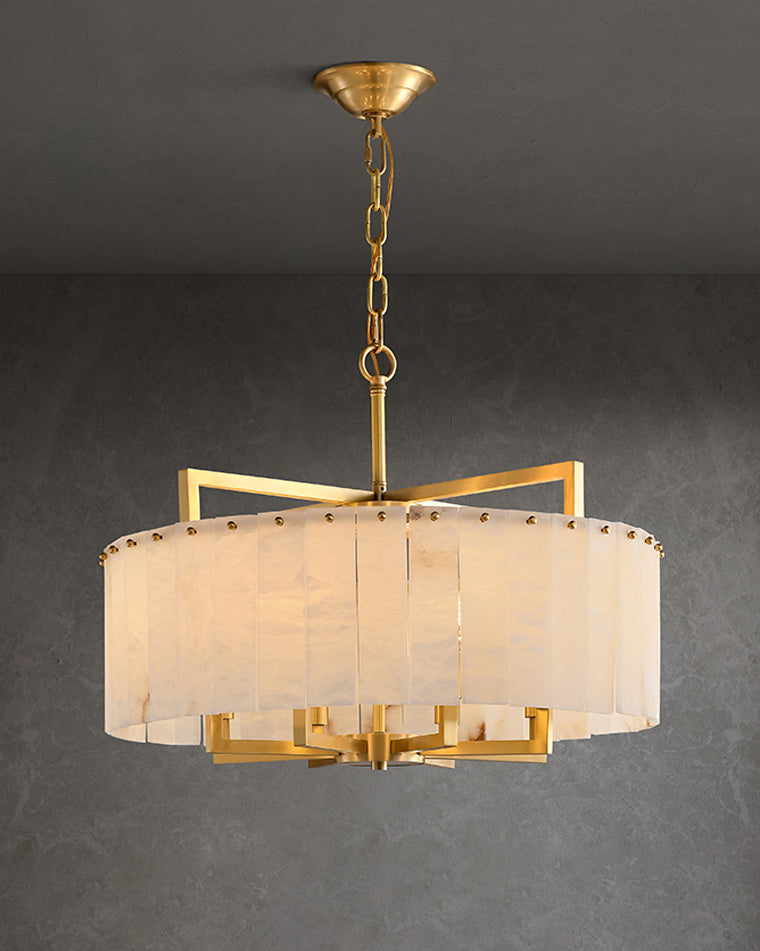 WOMO Round Alabaster Chandelier-WM2390a